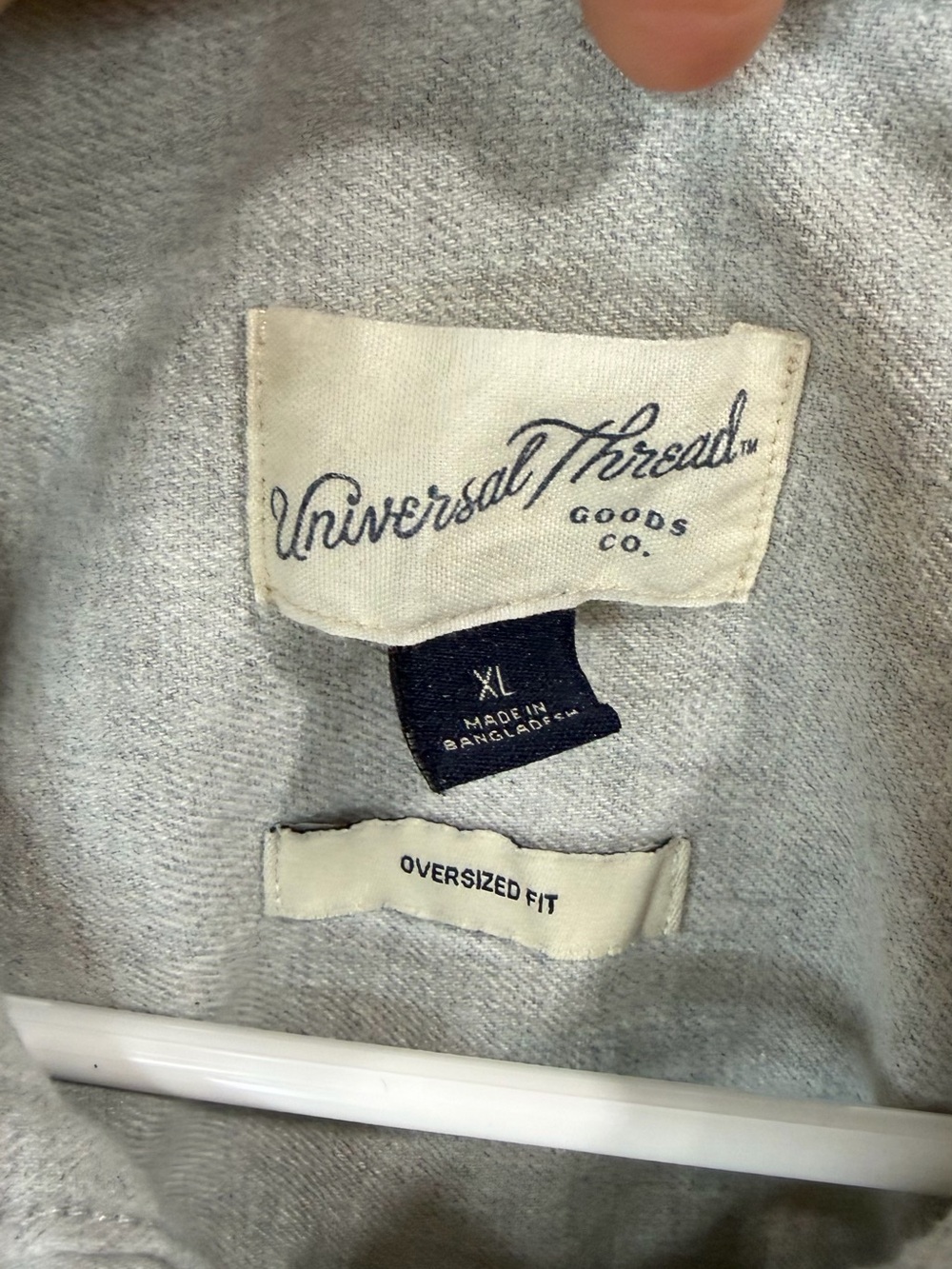 Universal Thread Light Gray Oversized Button-Down Shirt - Picture 3 of 5